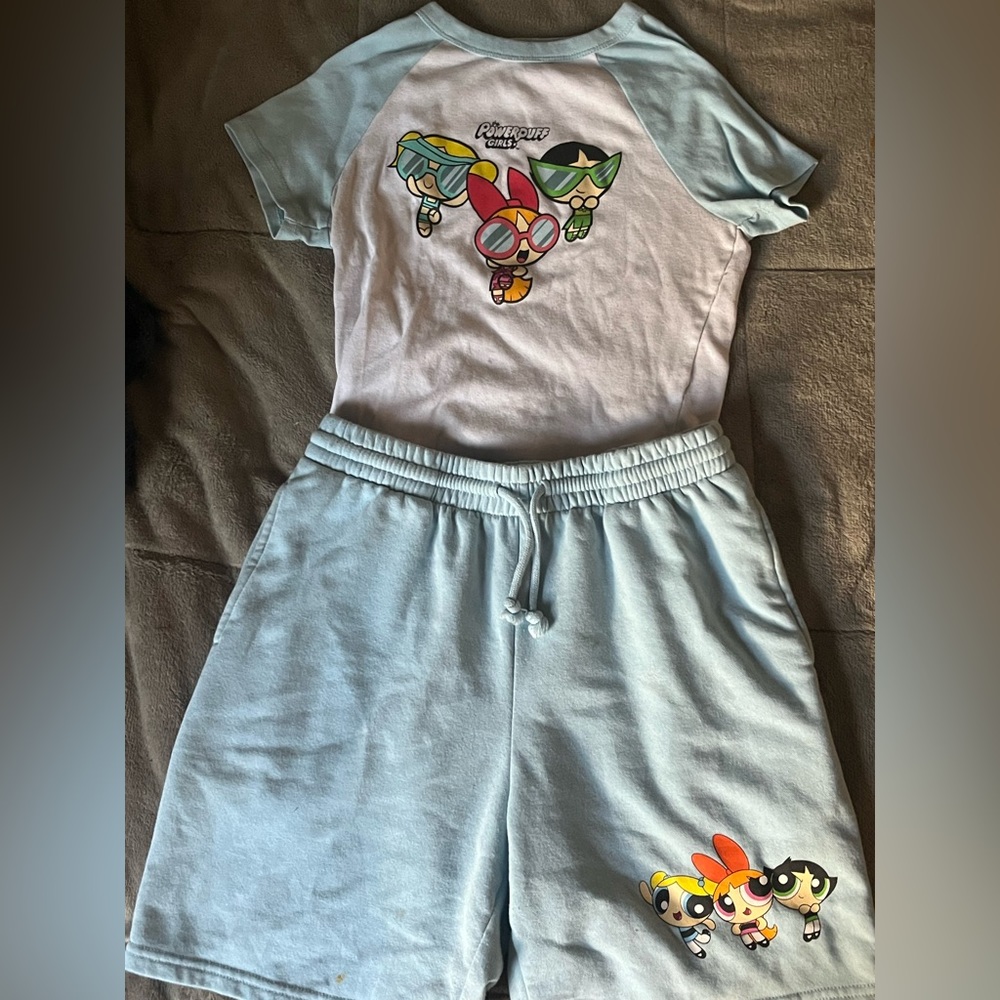 Powerpuff girl shirt and short set